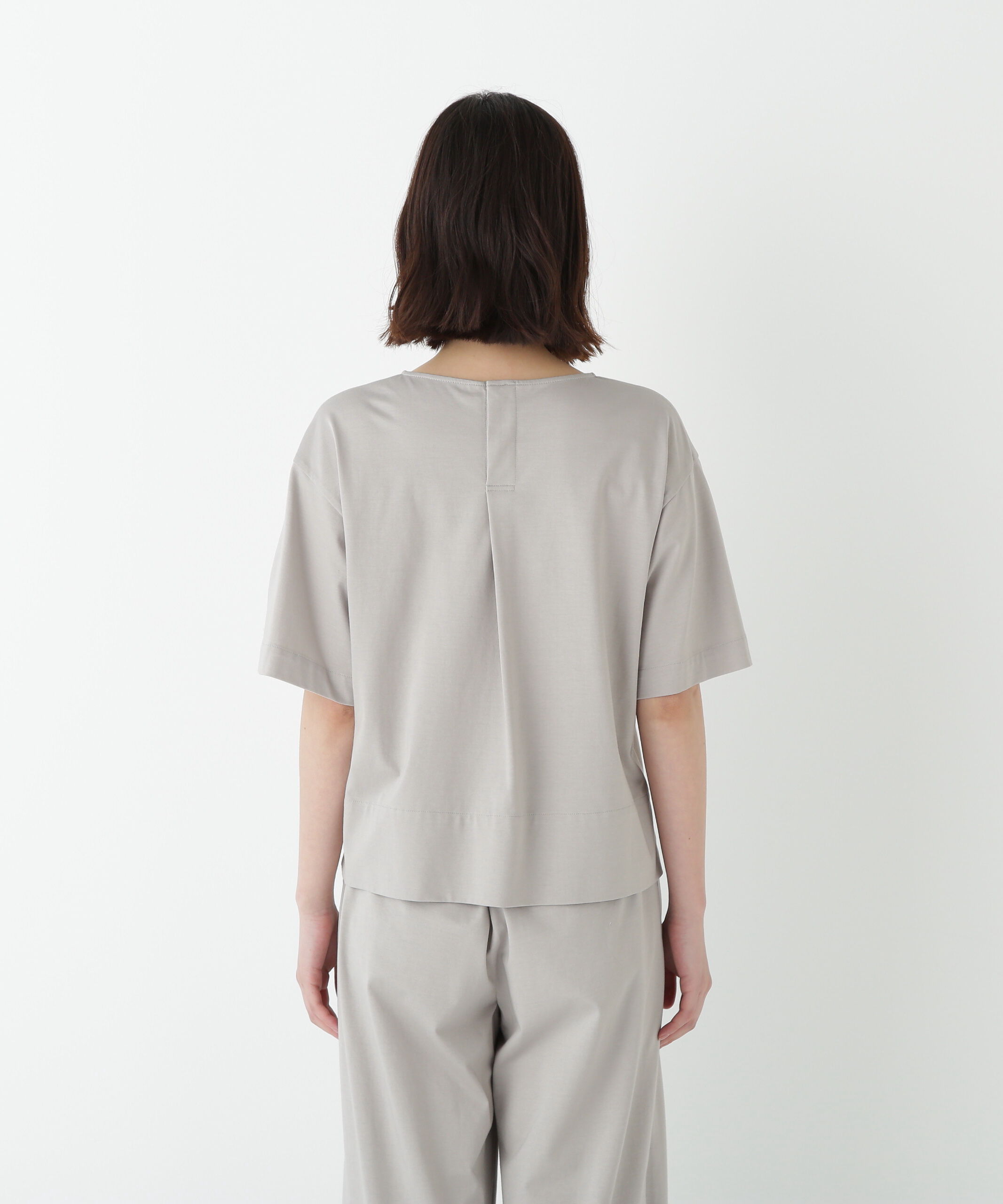  「◆プレーティング天竺タックスリーブボートネックプルオーバー」|Tシャツ・カットソー|