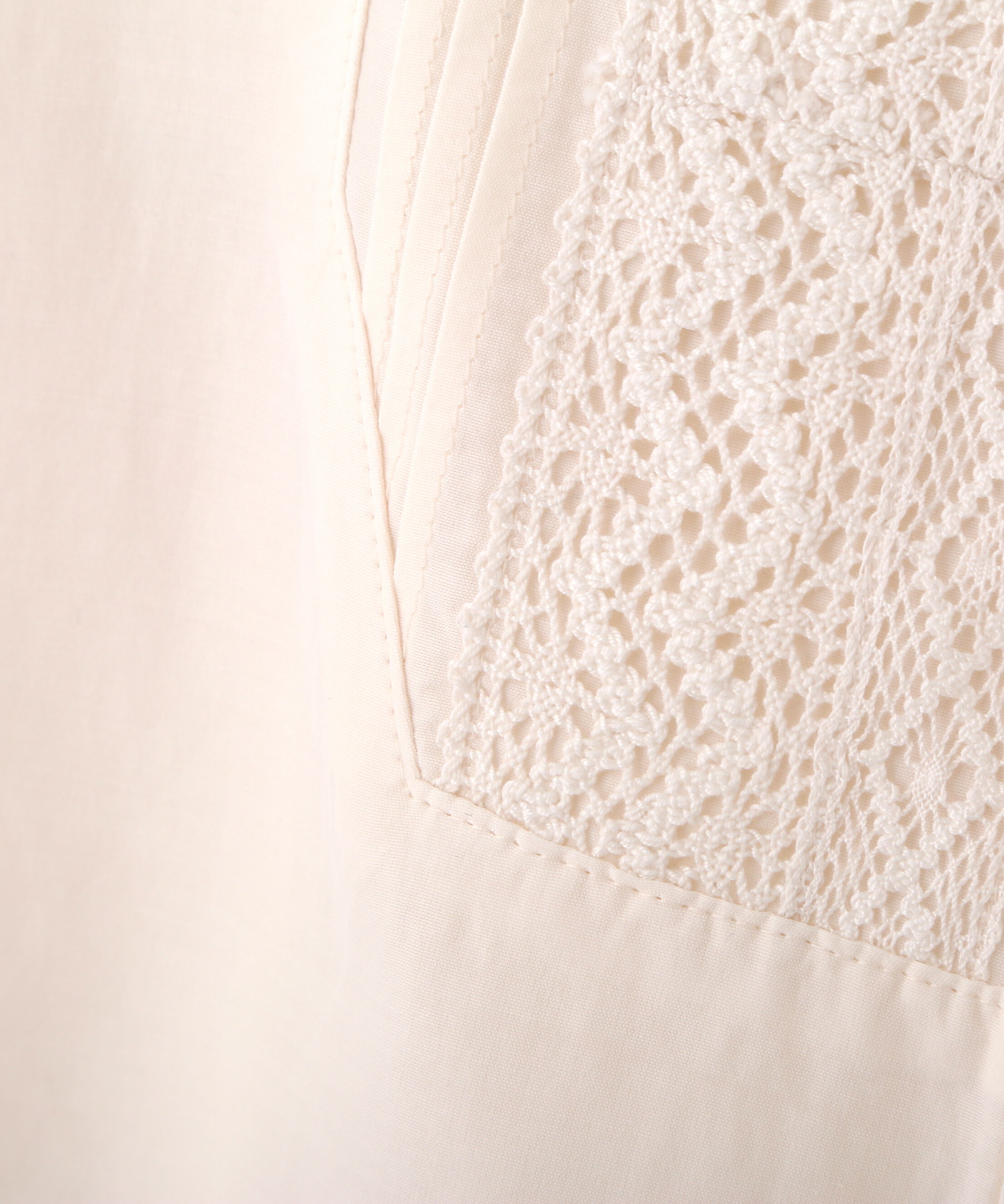  「◆レースドッキングハンドカラーブラウス」|シャツ・ブラウス|