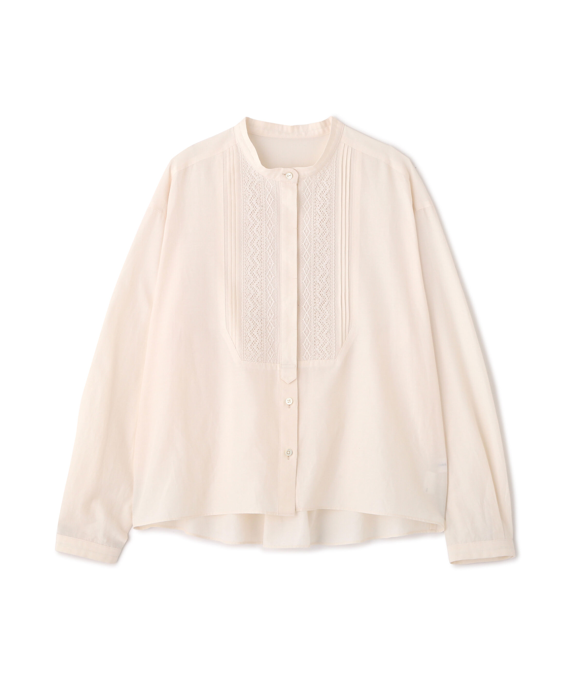  「◆レースドッキングハンドカラーブラウス」|シャツ・ブラウス|