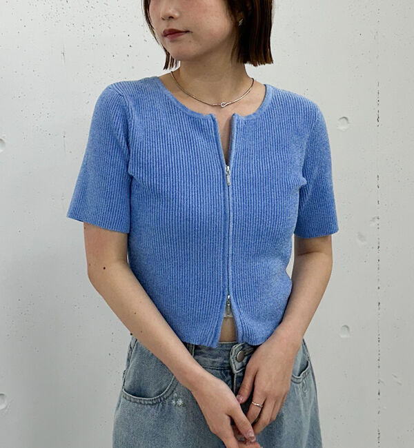 archives「ハーフスリーブＷｚｉｐモールニット」|ニット・セーター|
