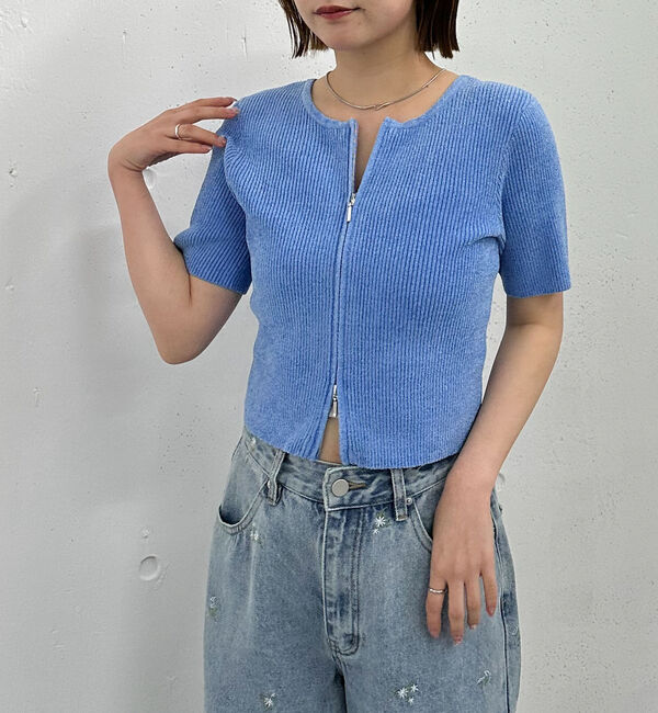 archives「ハーフスリーブＷｚｉｐモールニット」|ニット・セーター|