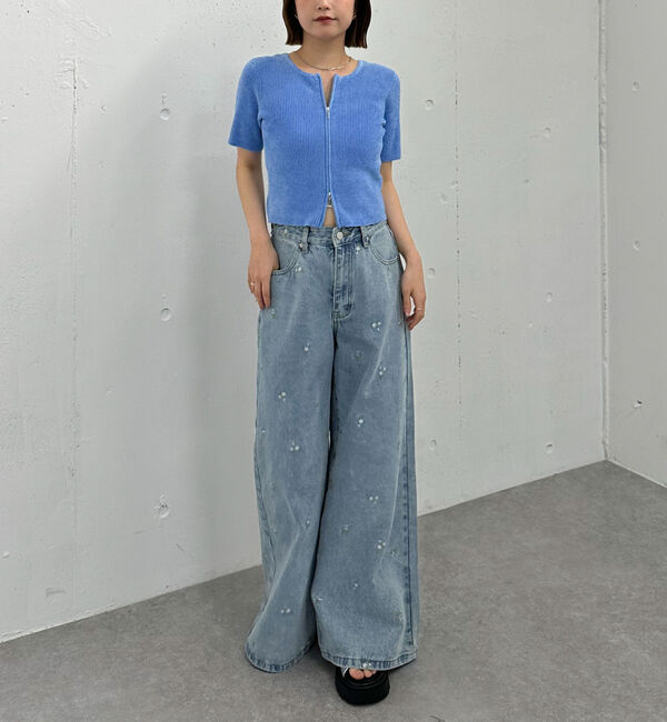 archives「ハーフスリーブＷｚｉｐモールニット」|ニット・セーター|