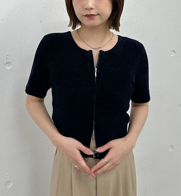 archives「ハーフスリーブＷｚｉｐモールニット」|ニット・セーター|