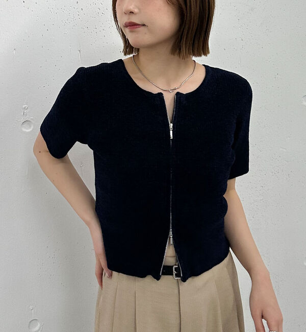 archives「ハーフスリーブＷｚｉｐモールニット」|ニット・セーター|