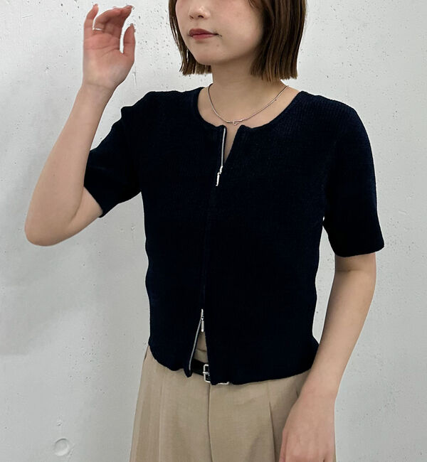archives「ハーフスリーブＷｚｉｐモールニット」|ニット・セーター|