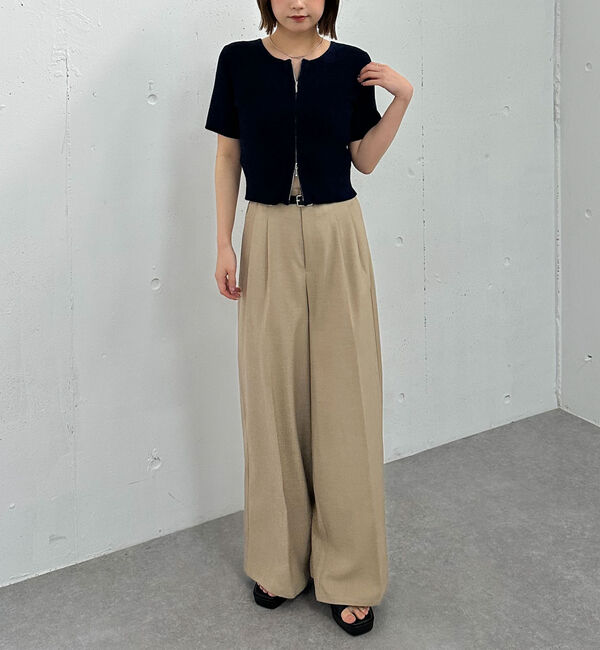 archives「ハーフスリーブＷｚｉｐモールニット」|ニット・セーター|