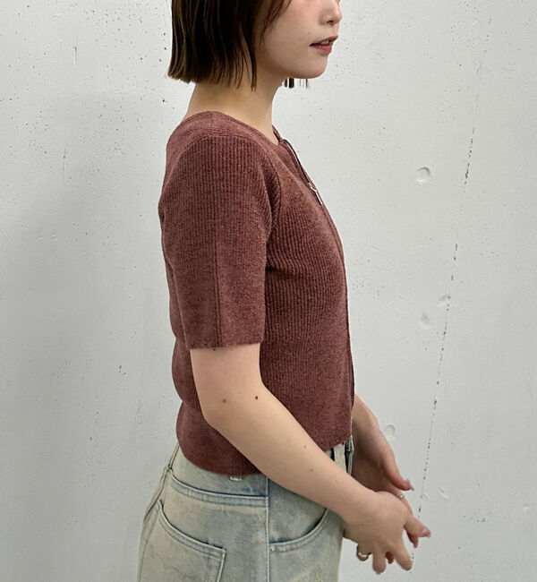 archives「ハーフスリーブＷｚｉｐモールニット」|ニット・セーター|