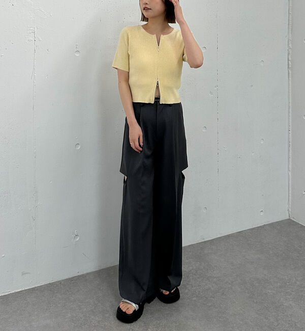 archives「ハーフスリーブＷｚｉｐモールニット」|ニット・セーター|