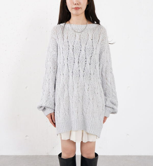 archives「スラブゆるケーブルニットプルオーバー」|ニット・セーター|