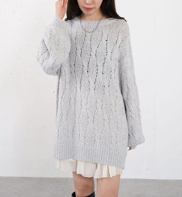 archives「スラブゆるケーブルニットプルオーバー」|ニット・セーター|