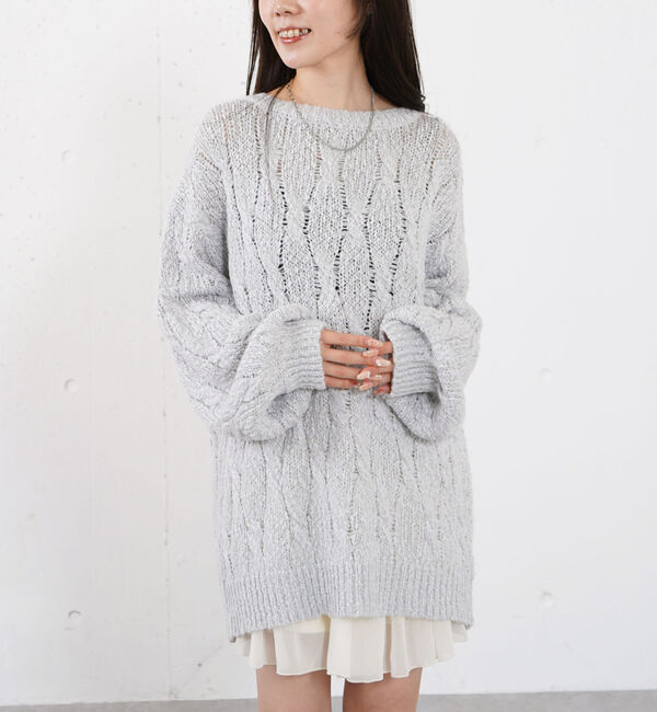 archives「スラブゆるケーブルニットプルオーバー」|ニット・セーター|