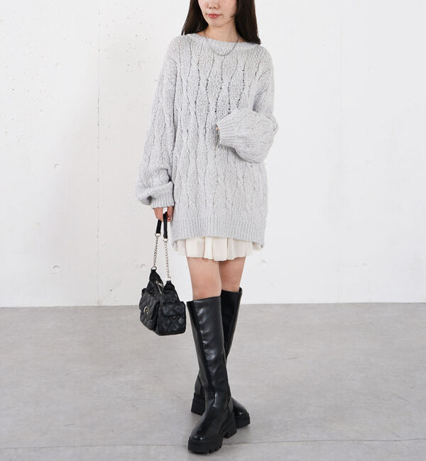 archives「スラブゆるケーブルニットプルオーバー」|ニット・セーター|