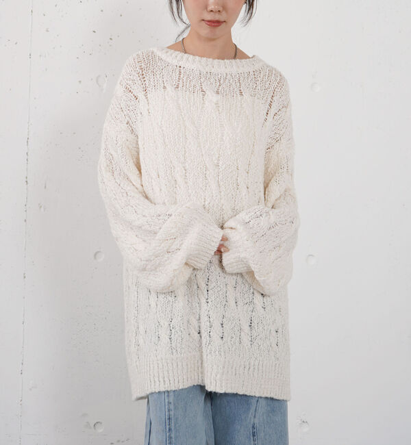 archives「スラブゆるケーブルニットプルオーバー」|ニット・セーター|