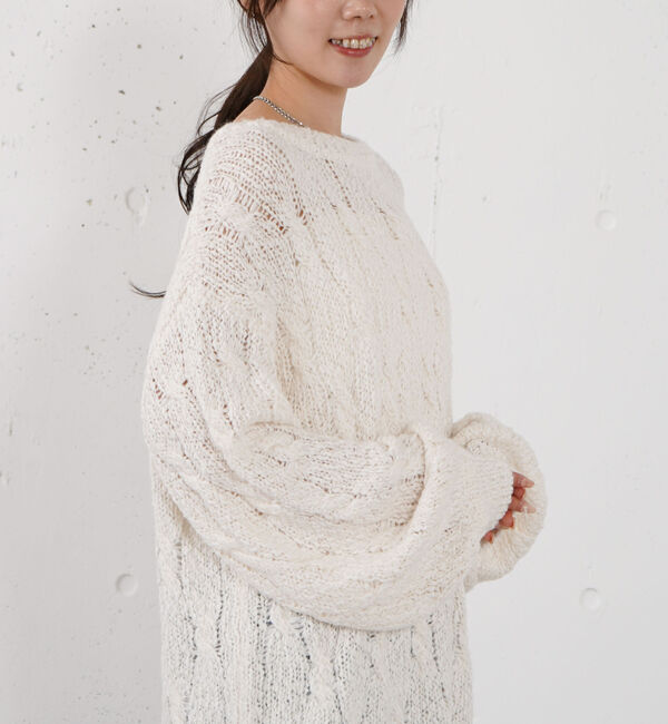 archives「スラブゆるケーブルニットプルオーバー」|ニット・セーター|