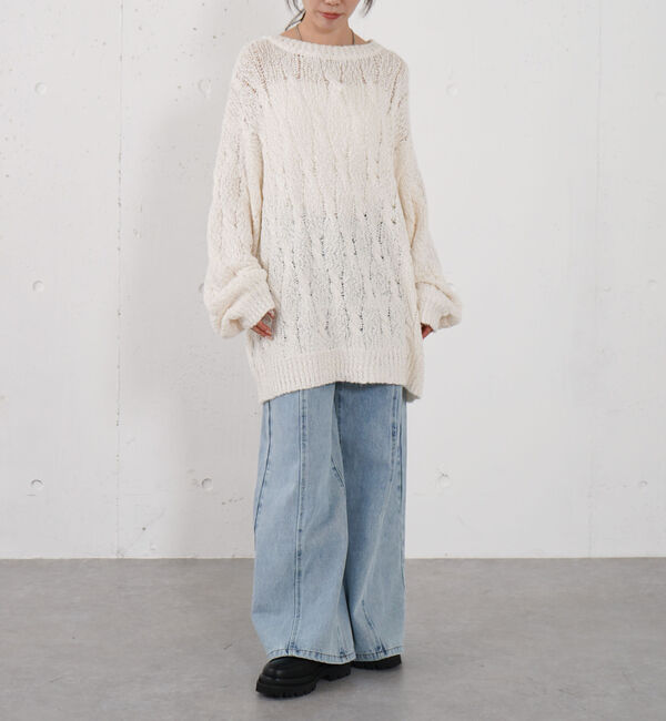 archives「スラブゆるケーブルニットプルオーバー」|ニット・セーター|
