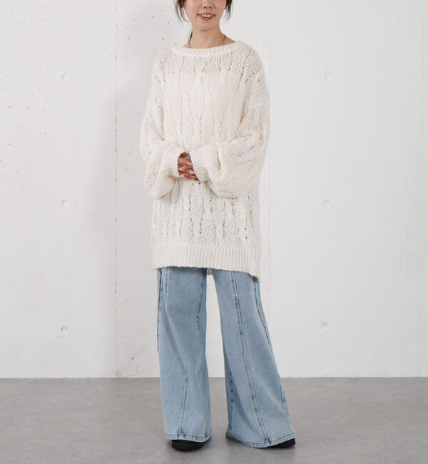 archives「スラブゆるケーブルニットプルオーバー」|ニット・セーター|