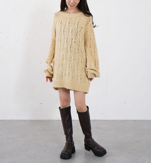 archives「スラブゆるケーブルニットプルオーバー」|ニット・セーター|