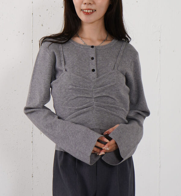 archives「マルチｗａｙフロントタックニットアンサンブル」|カーディガン|GRAY