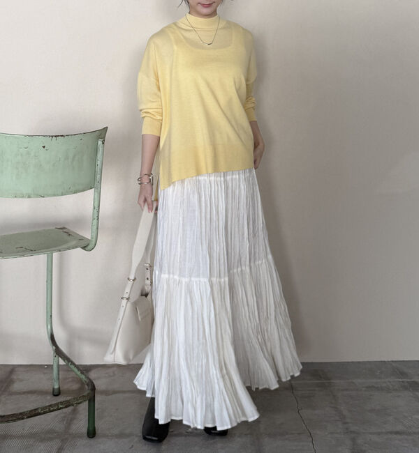 Doux archives「ハイネックサイドスリットニットプルオーバー」|ニット・セーター|