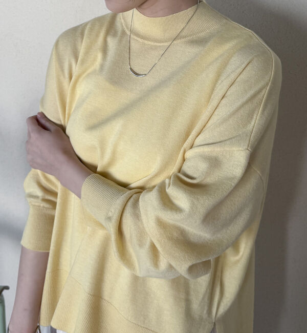 Doux archives「ハイネックサイドスリットニットプルオーバー」|ニット・セーター|