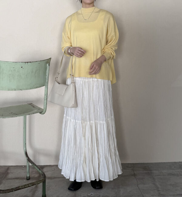 Doux archives「ハイネックサイドスリットニットプルオーバー」|ニット・セーター|