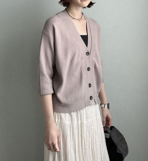 Doux archives「レイヤード風Ｖネックカーディガン」|カーディガン|