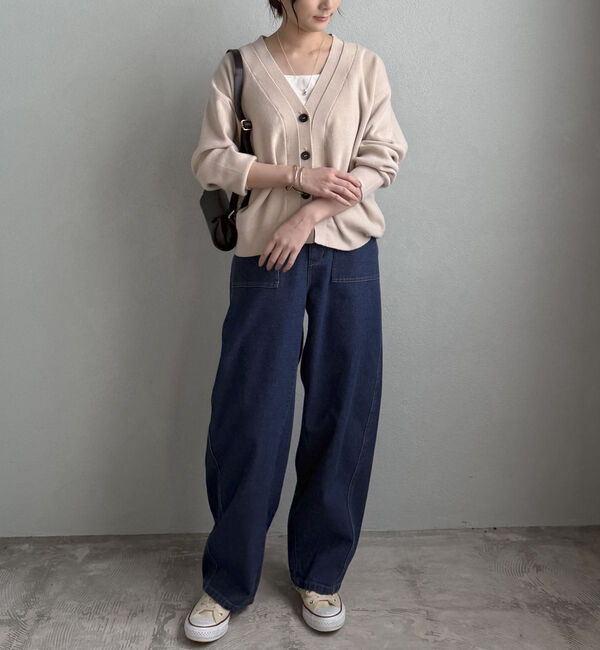 Doux archives「レイヤード風Ｖネックカーディガン」|カーディガン|