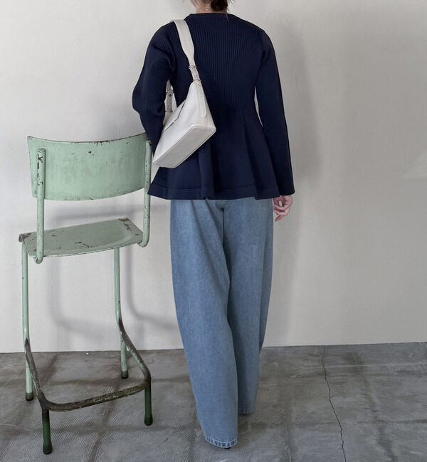 Doux archives「ワイドリブペプラムニットプルオーバー」|ニット・セーター|