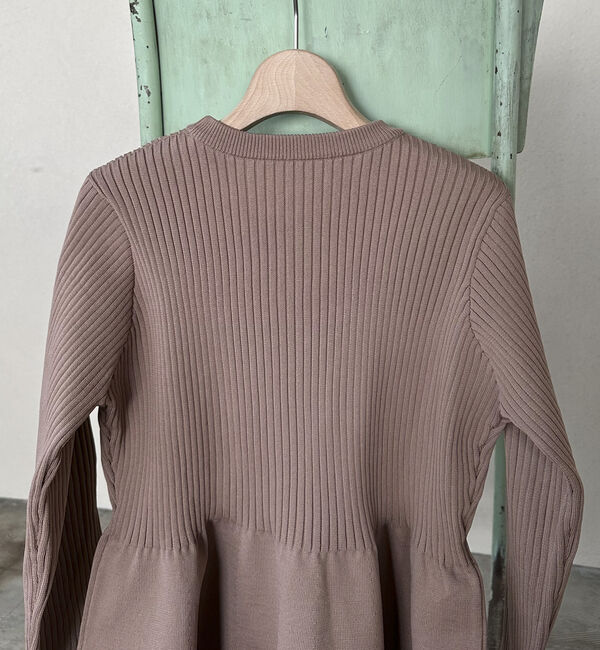 Doux archives「ワイドリブペプラムニットプルオーバー」|ニット・セーター|