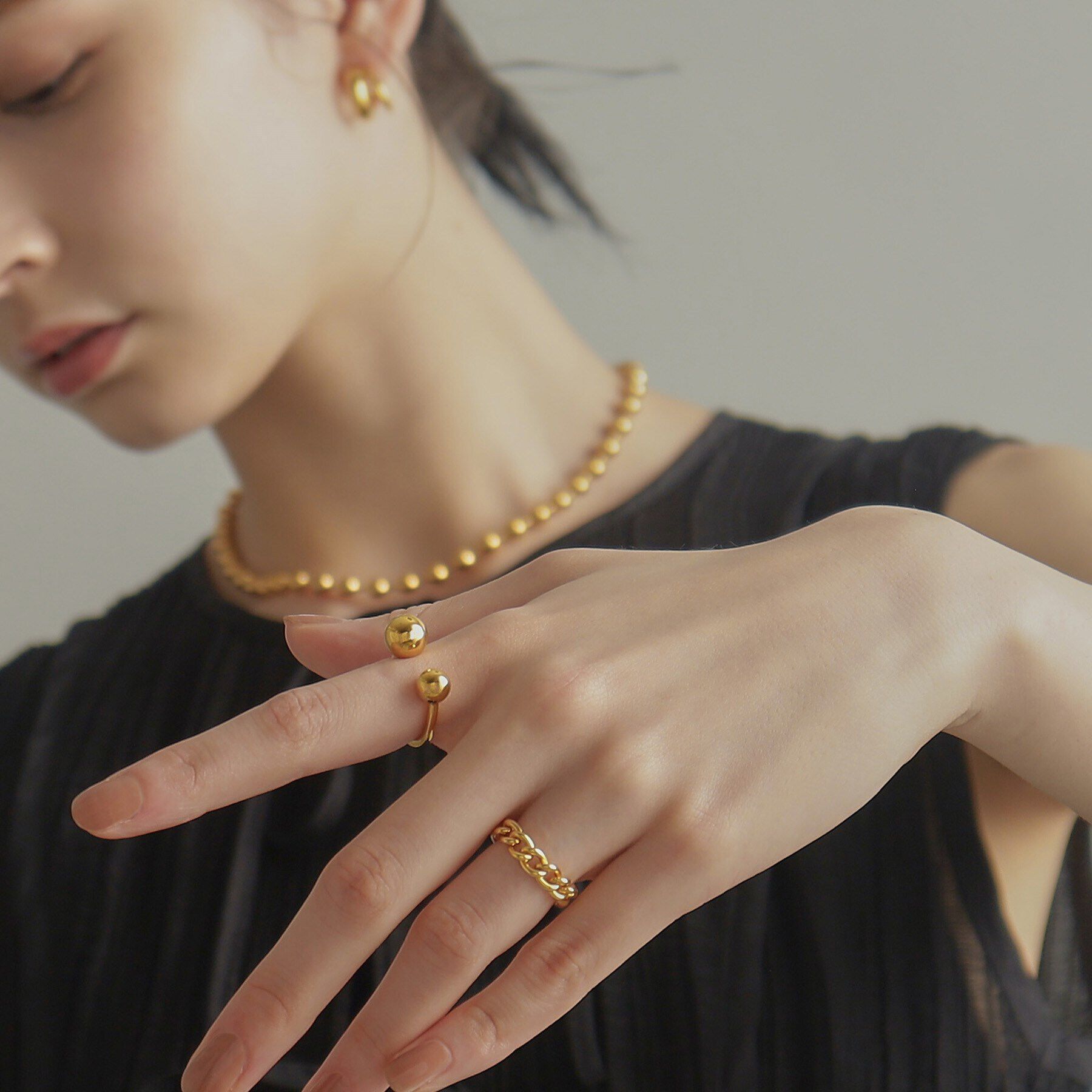 COCOSHNIK ONKITSCH「シルバー ボールオープンリング GP」|リング|