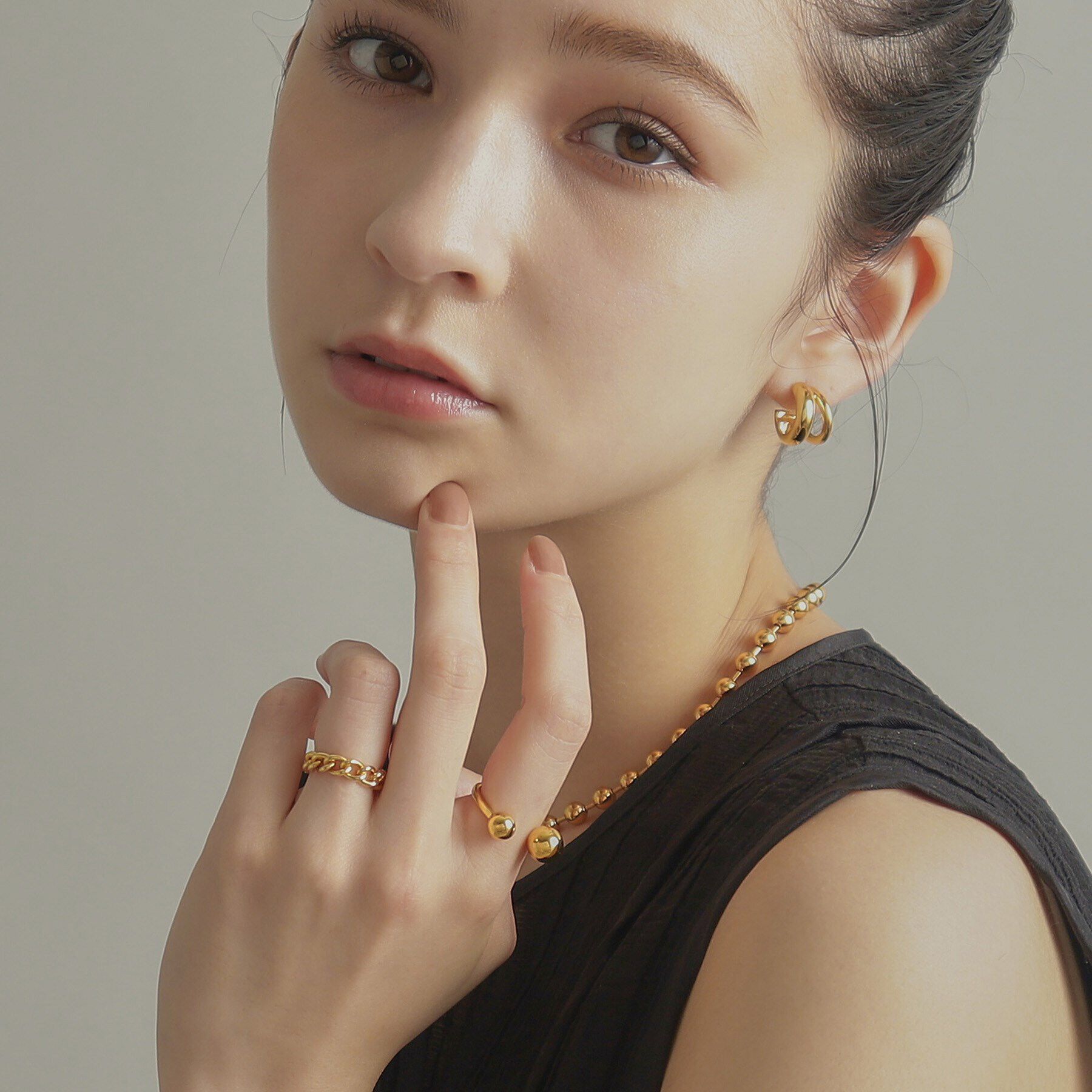 COCOSHNIK ONKITSCH「シルバー ボールオープンリング GP」|リング|