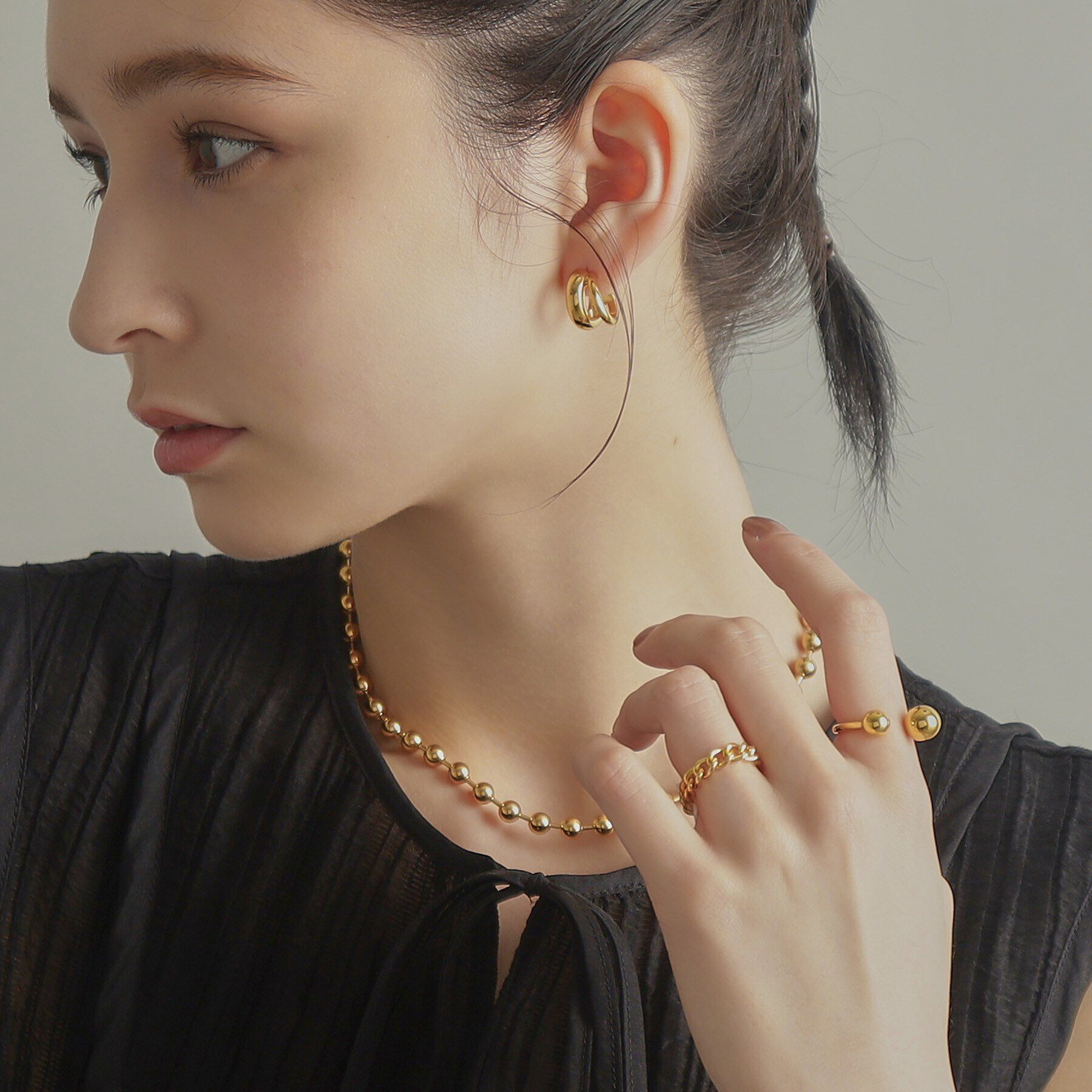 COCOSHNIK ONKITSCH「シルバー ボールオープンリング GP」|リング|