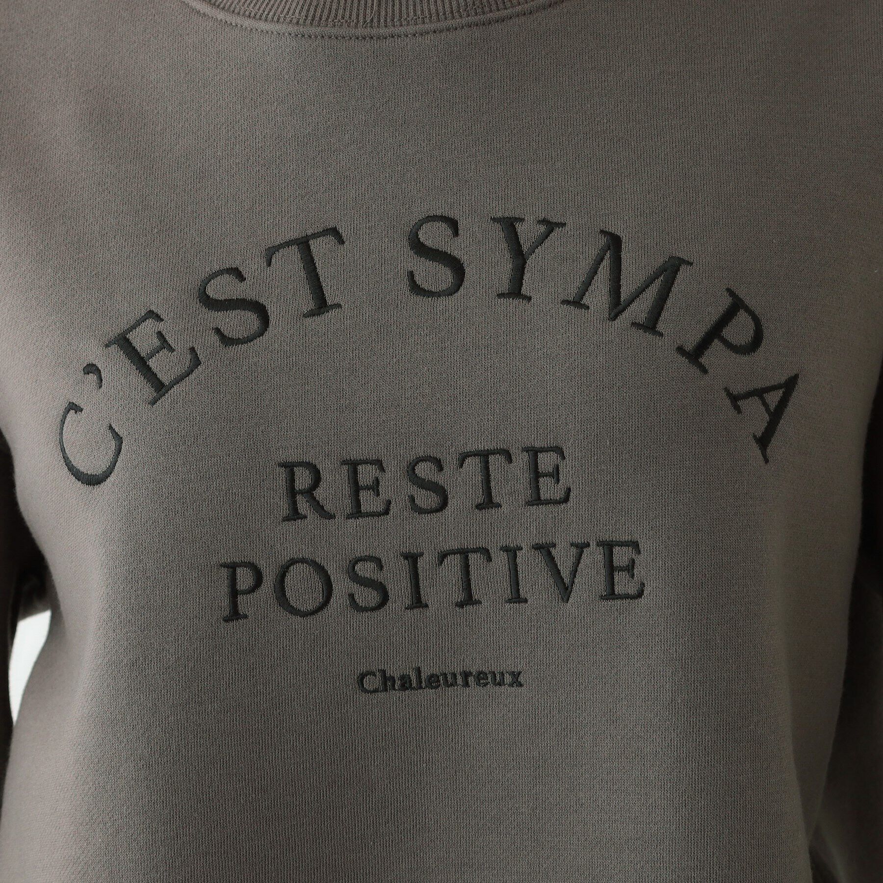 SHOO･LA･RUE「【S-LL】ロゴ刺繍で大人っぽく 裏起毛トップス」|Tシャツ・カットソー|