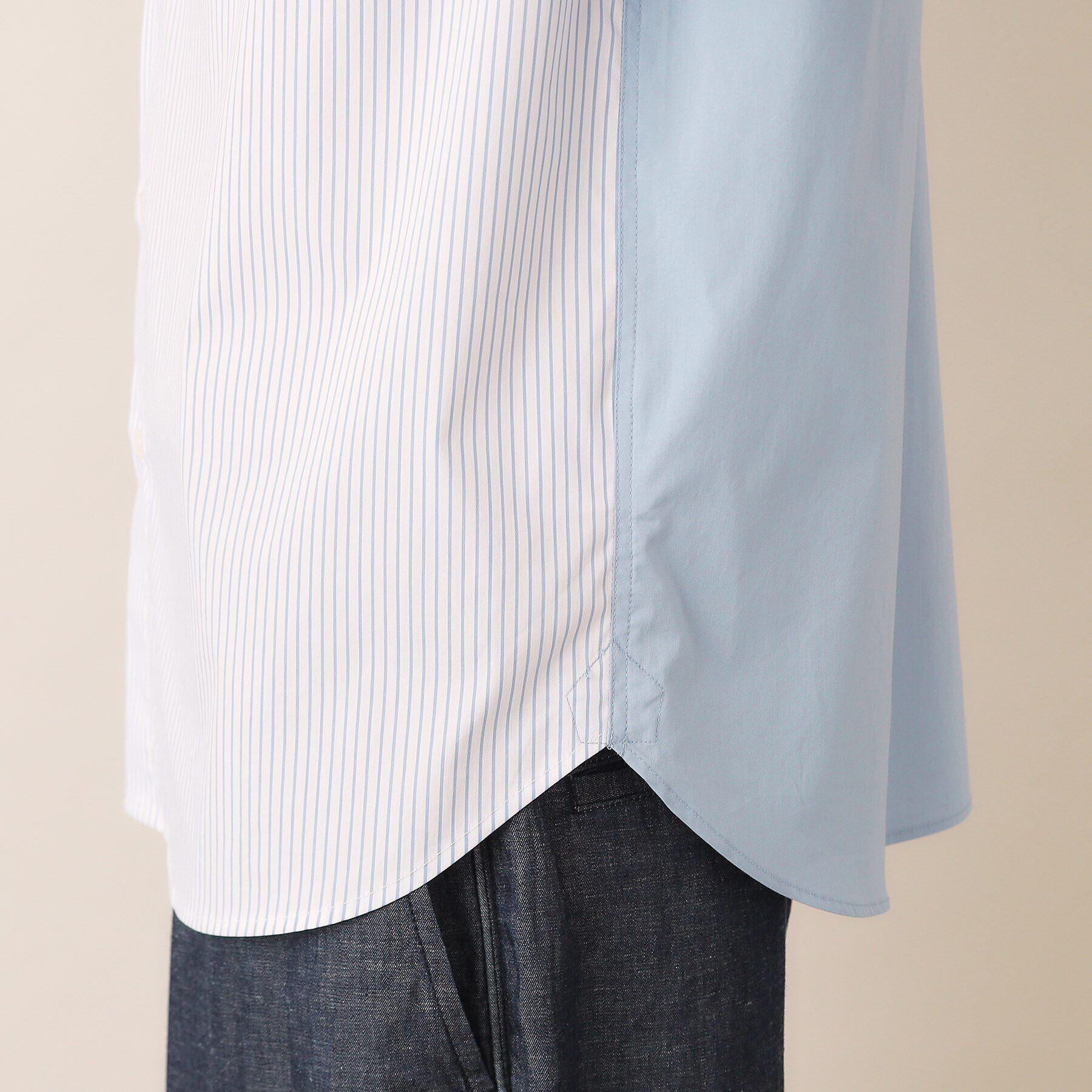 Dessin「ストライプ切り替えシャツ」|シャツ・ブラウス|