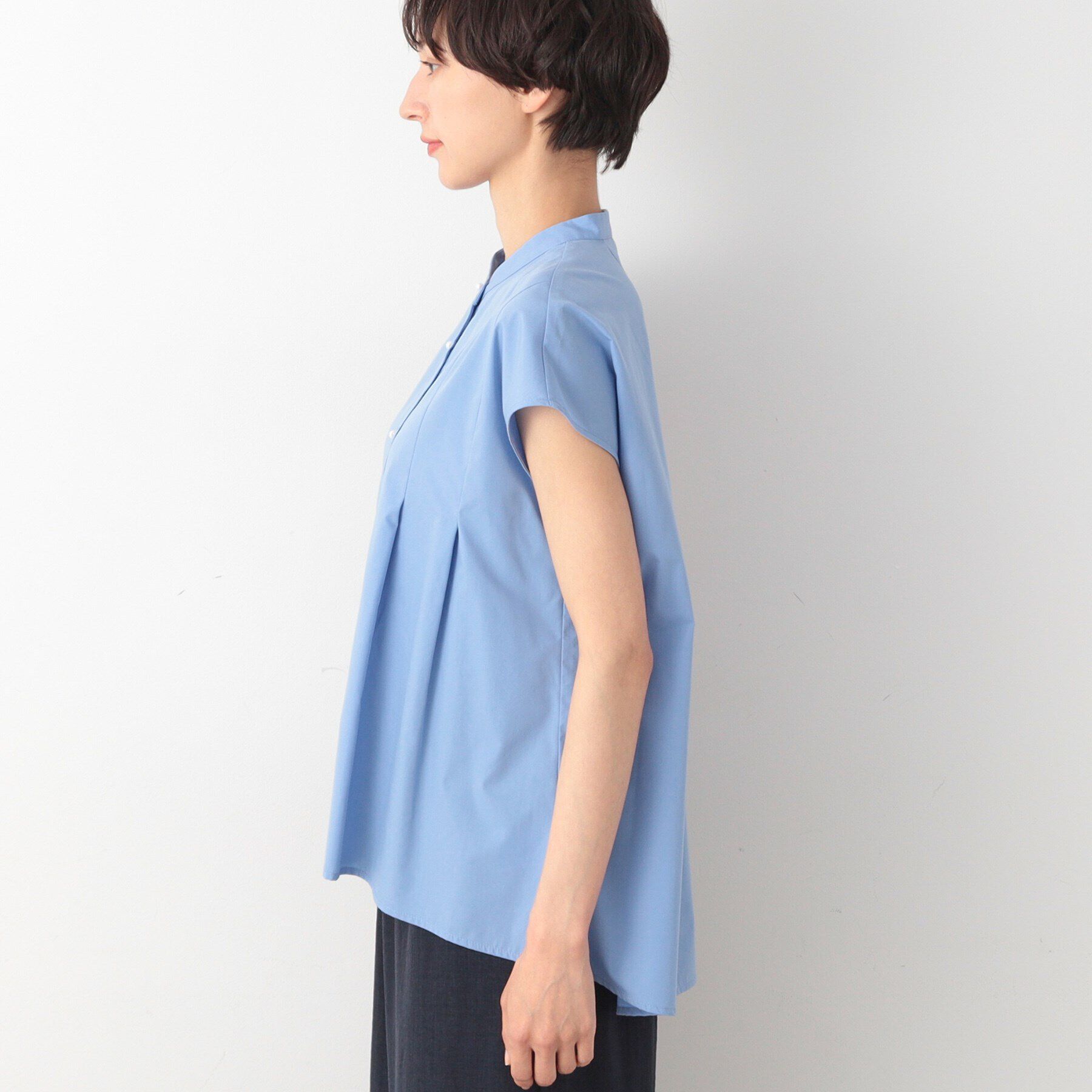 Dessin「【洗える】パール調ボタンテントラインブラウス」|シャツ・ブラウス|