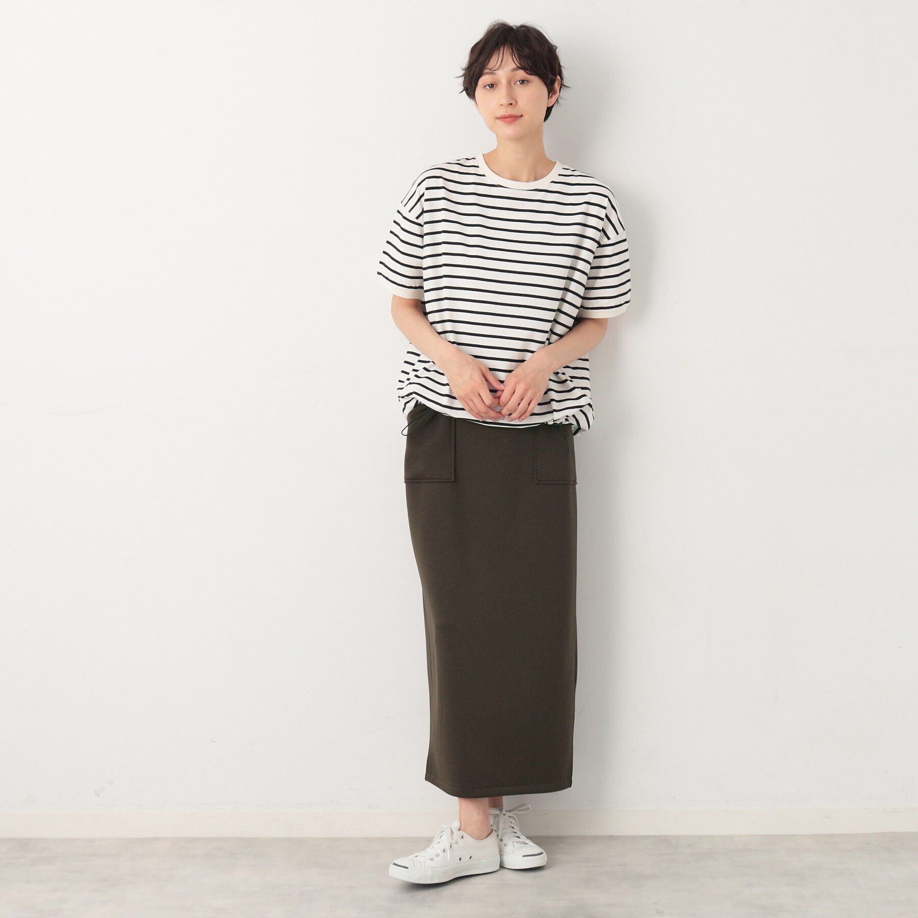 Dessin「【洗える】ダンボールジャージストレートスカート（XS～L）」|スカート|