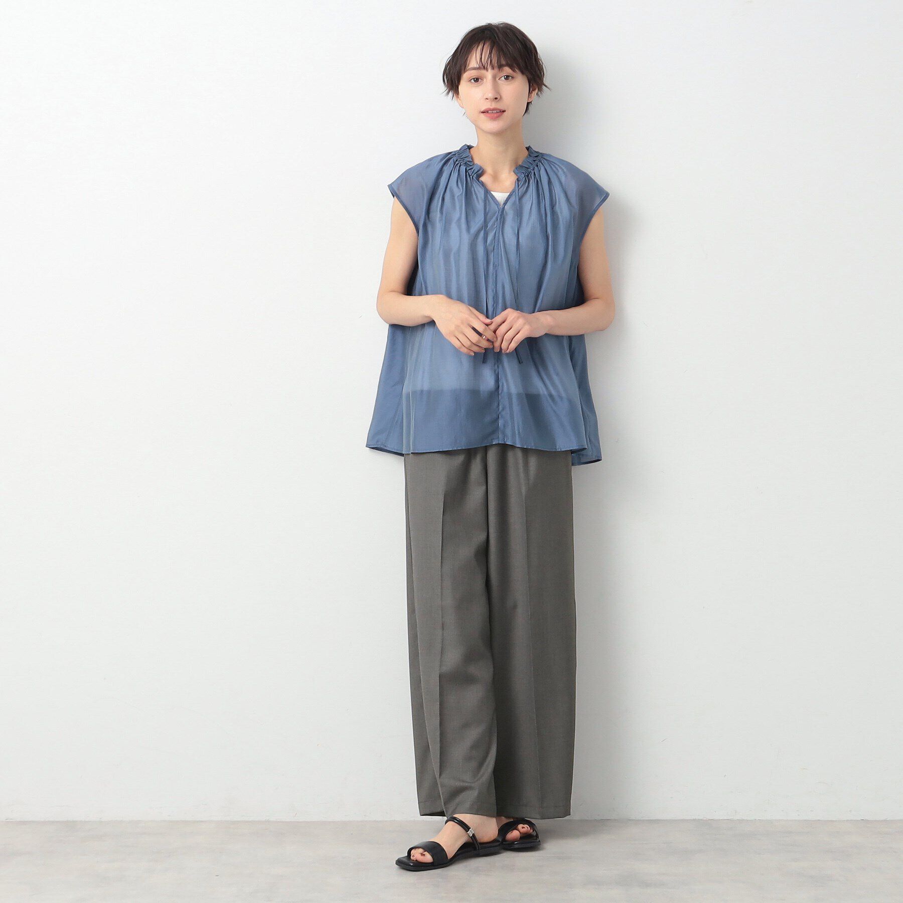 Dessin「【洗える】センタープレスワイドパンツ」|その他|