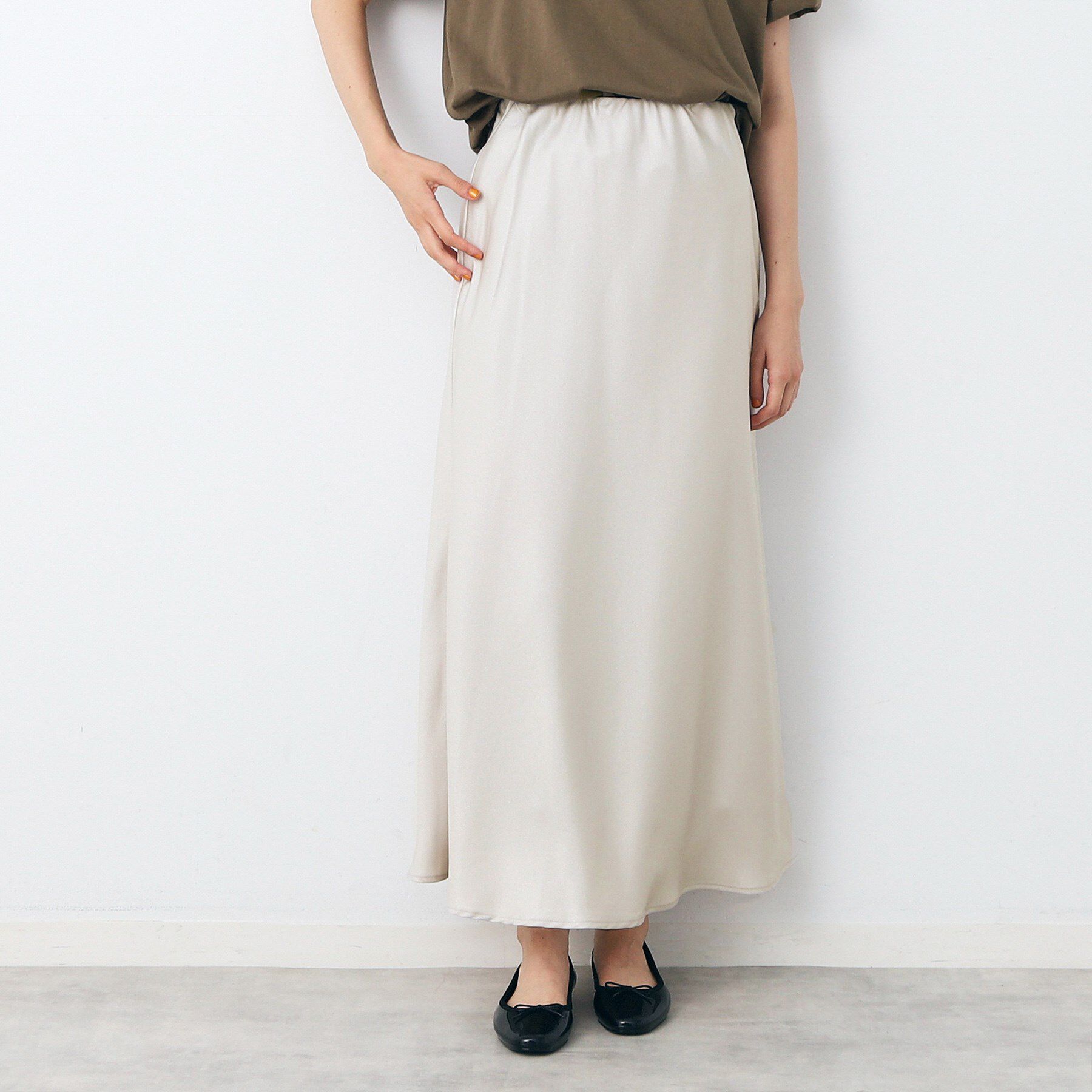 Dessin「【洗える】ナローサテンロングスカート」|スカート|