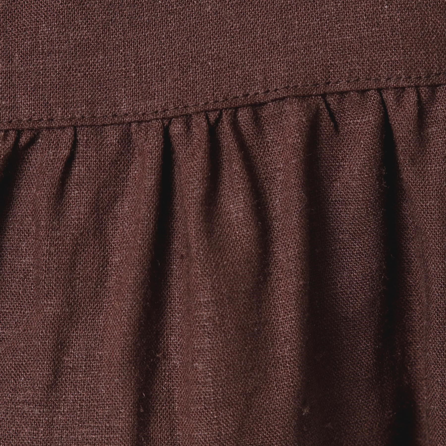 Dessin「【洗える】レーヨン麻フリルスリーブブラウス」|シャツ・ブラウス|