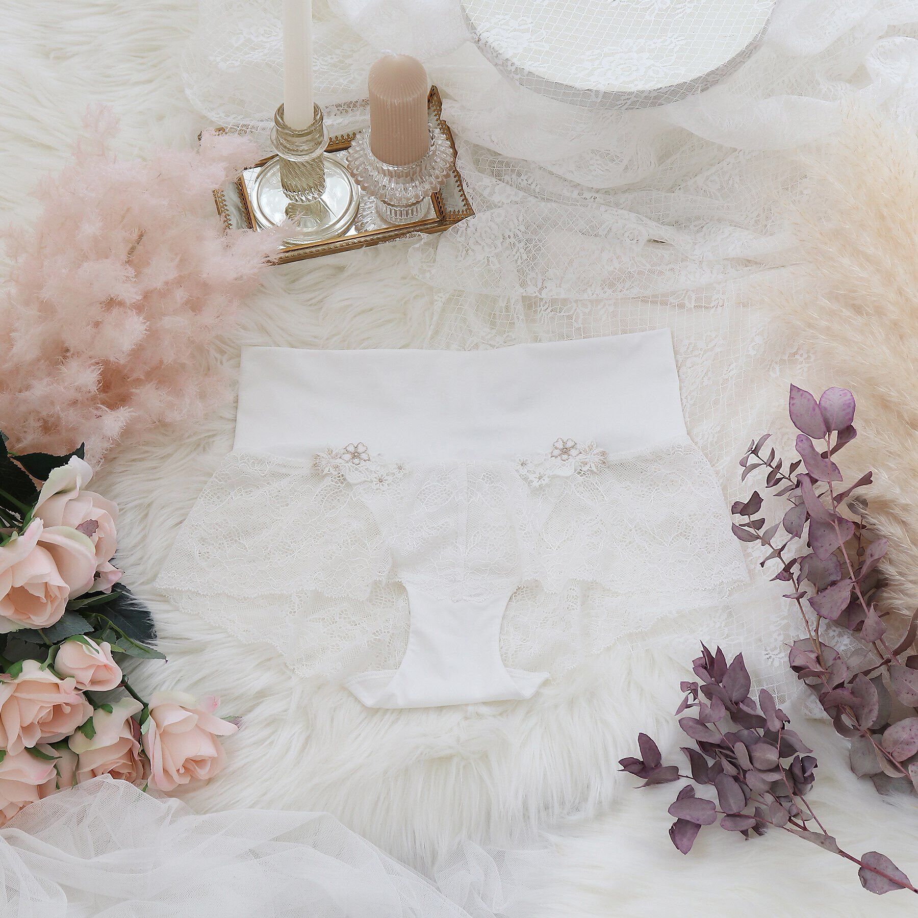 Risa Magli「フェリシテ おやすみショーツ」|インナー|ホワイト(001)