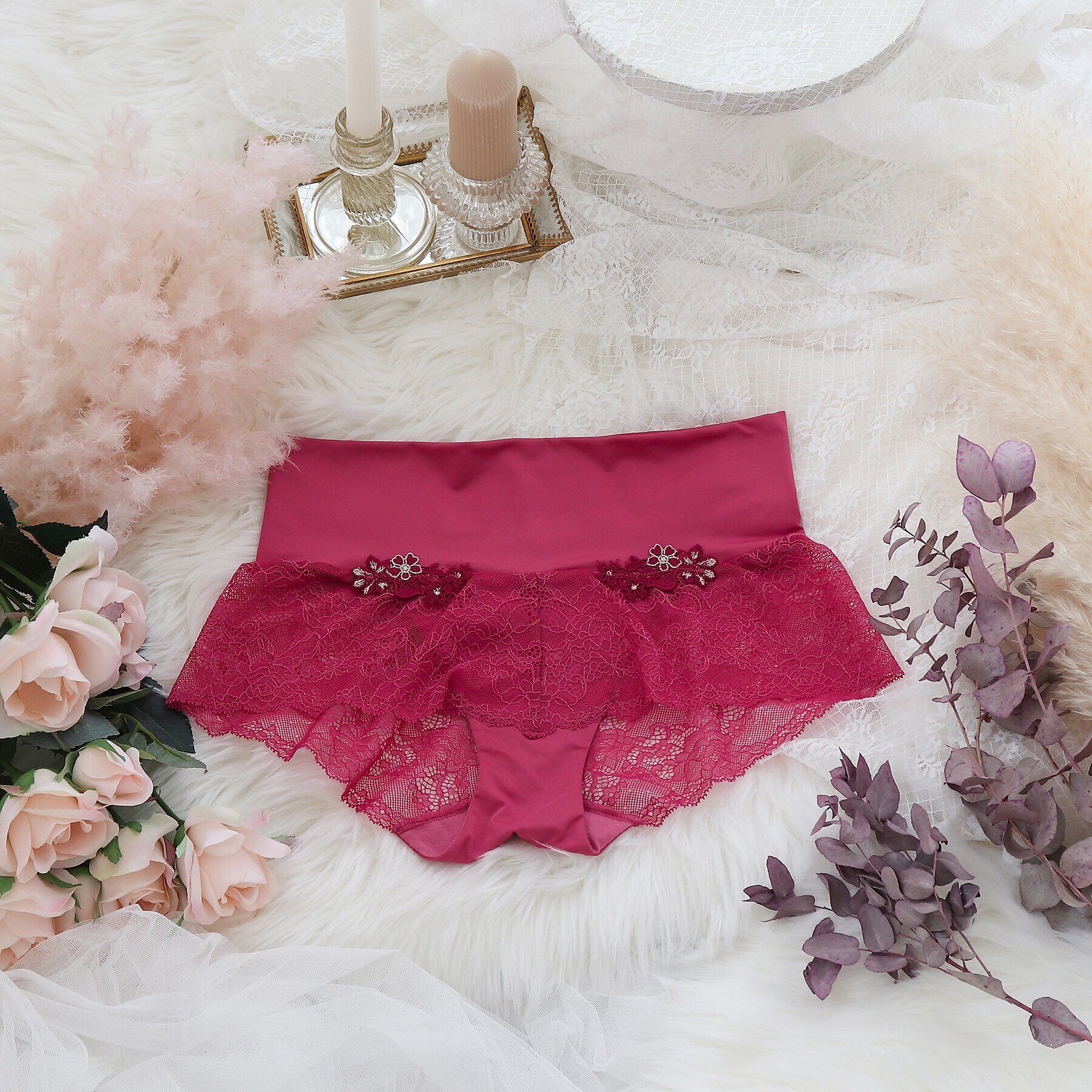 Risa Magli「フェリシテ おやすみショーツ」|インナー|ローズ(062)