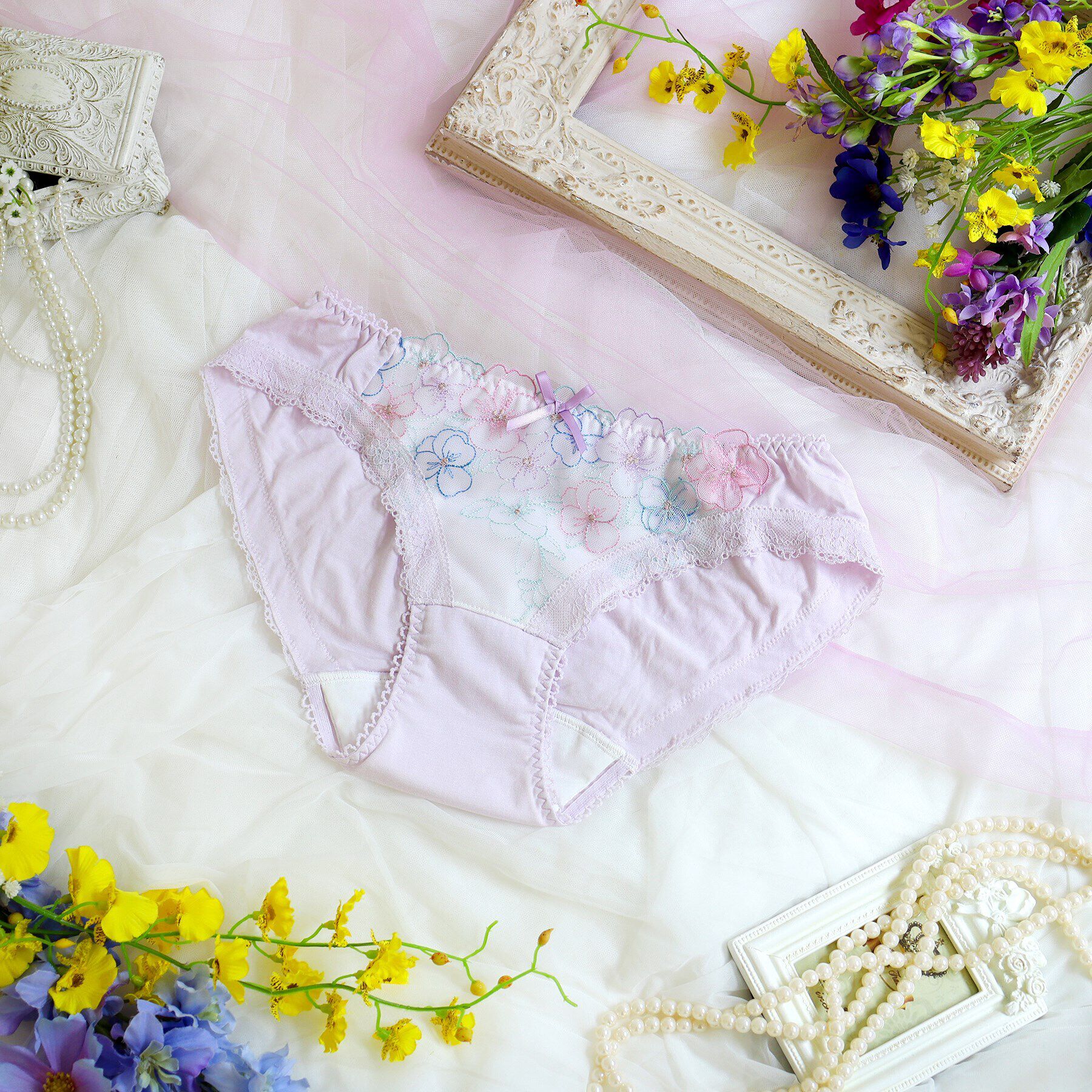 Risa Magli「フィオラ サニタリーショーツ」|インナー|パープル(083)