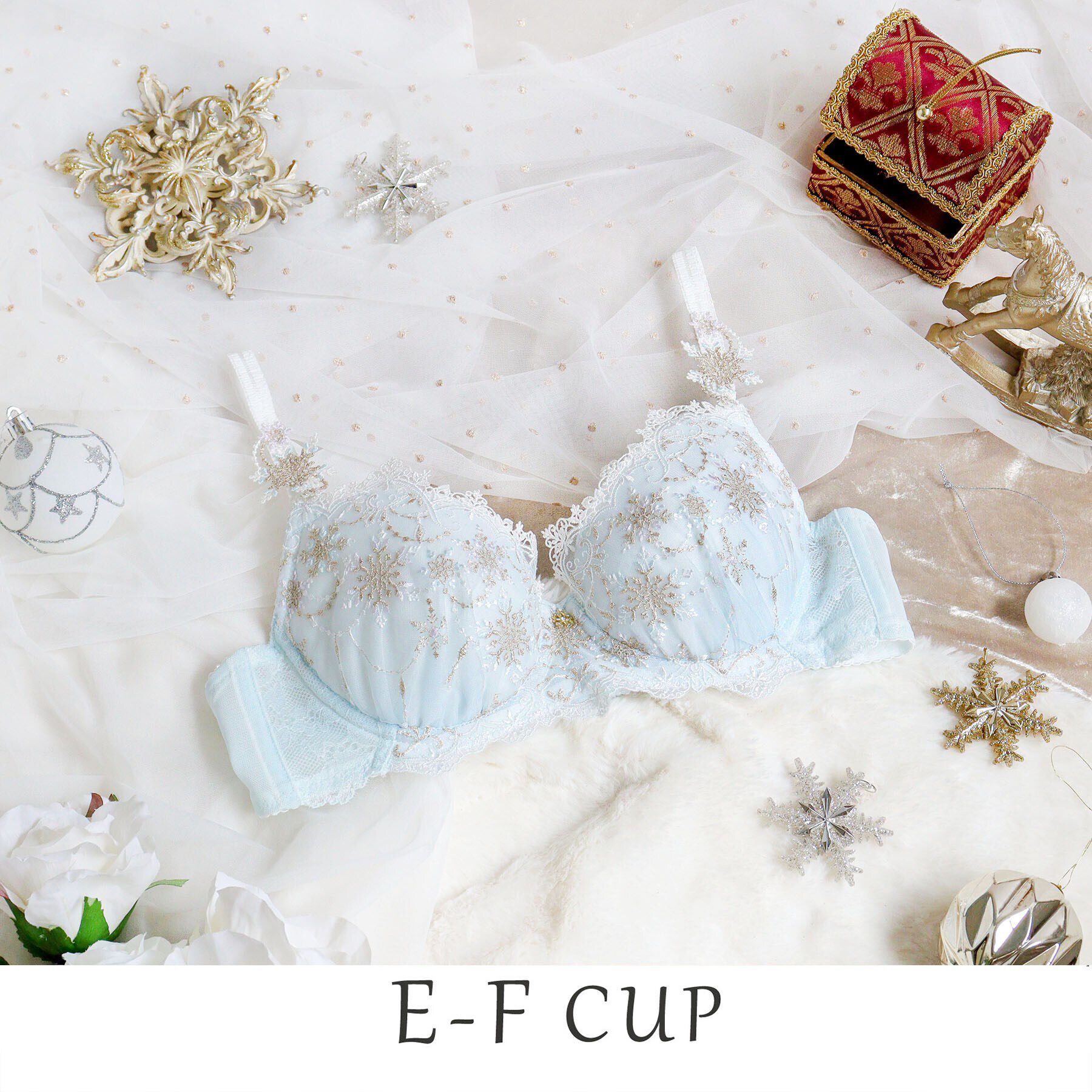 Risa Magli「グレッタ ブラジャー（E-F）＜サイドシェイプ＞」|インナー|サックスブルー(09