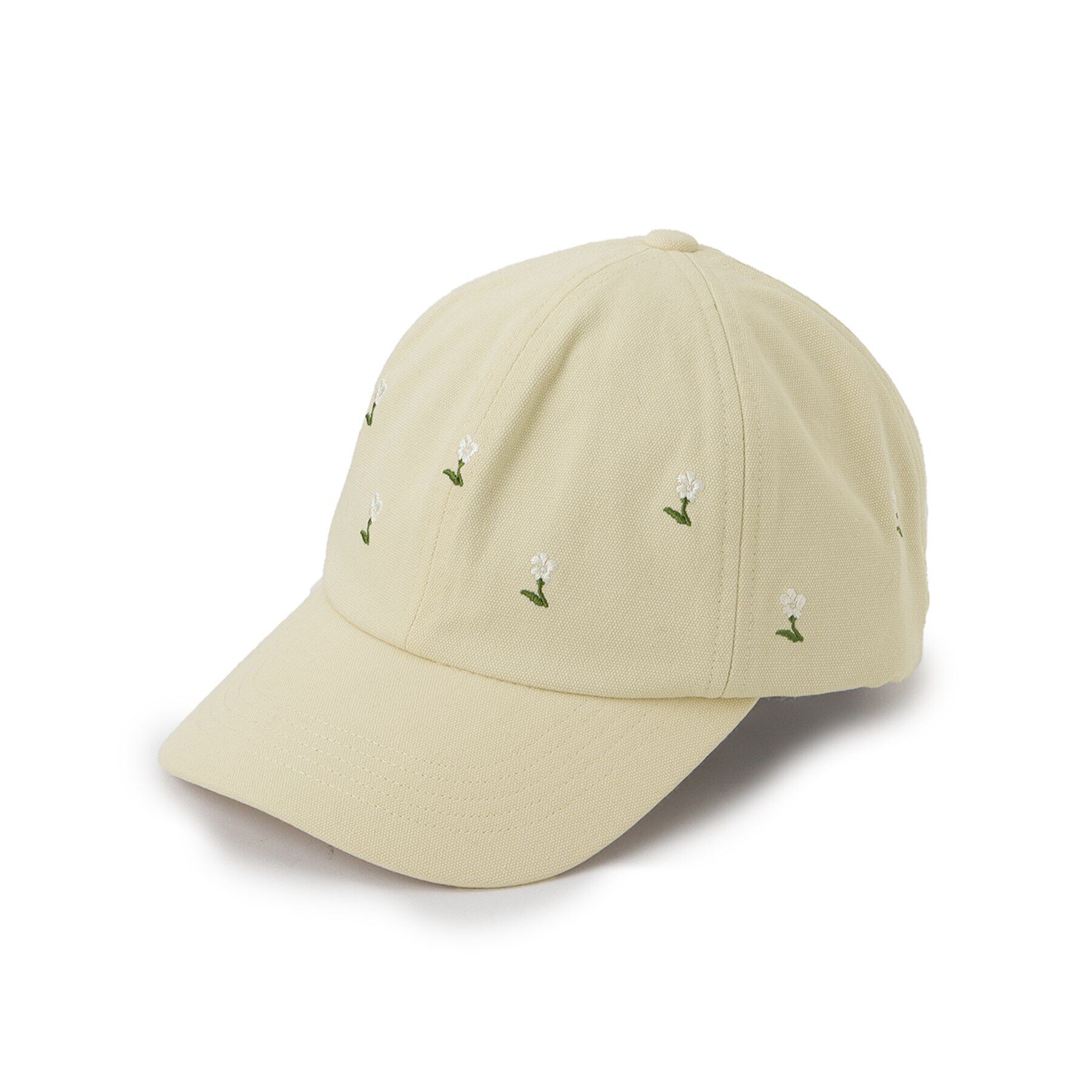 ITS&rsquo;DEMO「【抗菌防臭／手洗い可／サイズ調整可】フラワー刺繍キャップ」|キャップ・キャスケット|