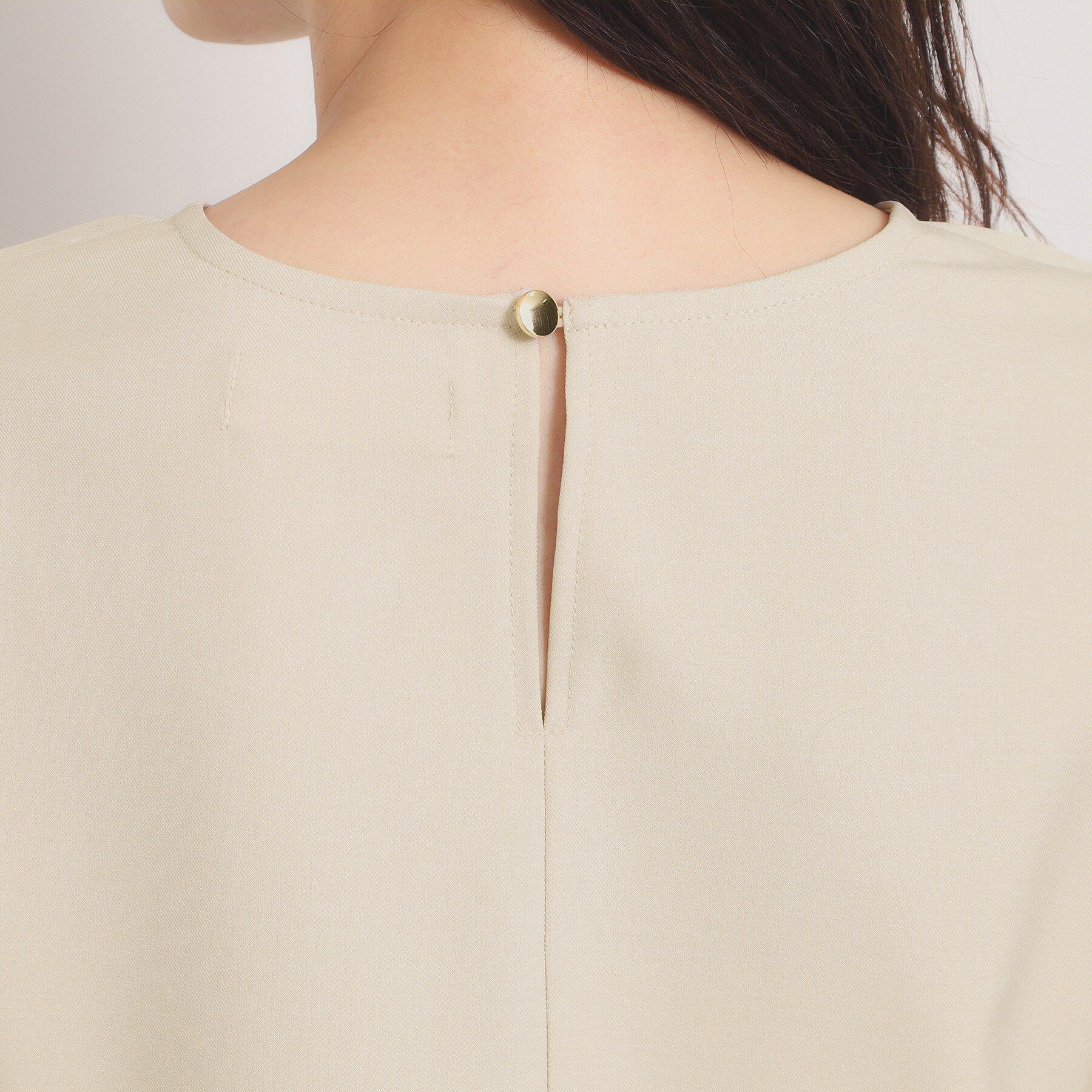 ITS&rsquo;DEMO「ツイルストレッチペプラムブラウス」|シャツ・ブラウス|