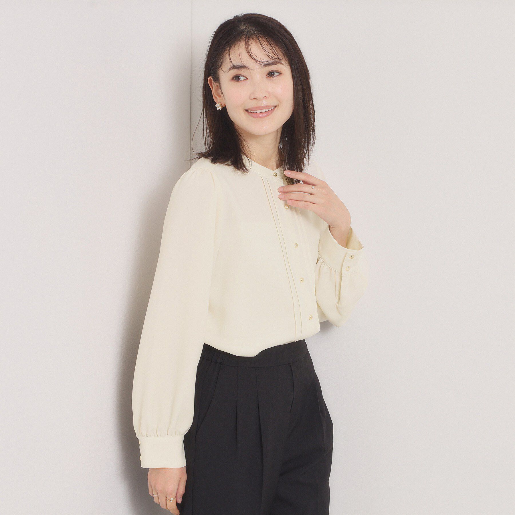 ITS&rsquo;DEMO「フロントピンタックブラウス」|シャツ・ブラウス|