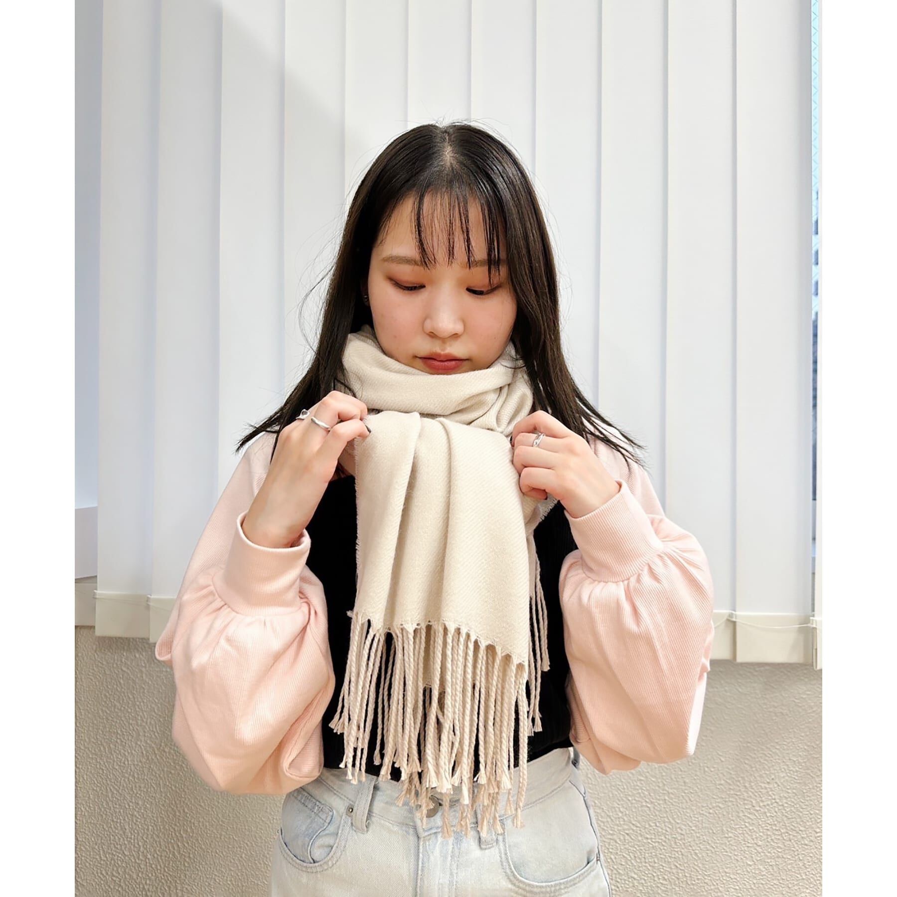 Ober Tashe「洗えるシンプルカラーストール 累計販売約5000枚【防寒／マフラー／無地／ギフト】」|ストール|