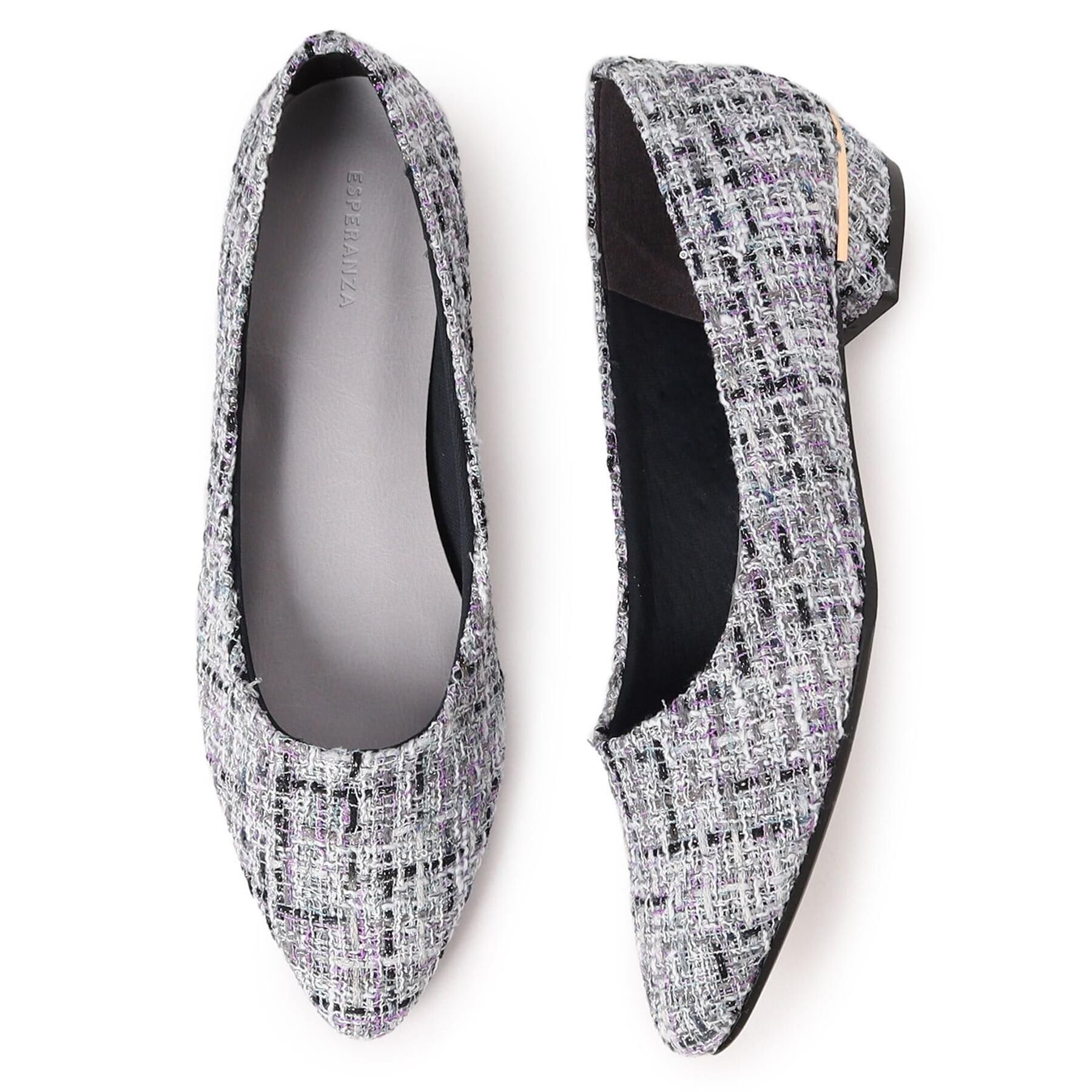 ESPERANZA「《定番》晴雨兼用クッションフラットパンプス」|パンプス|