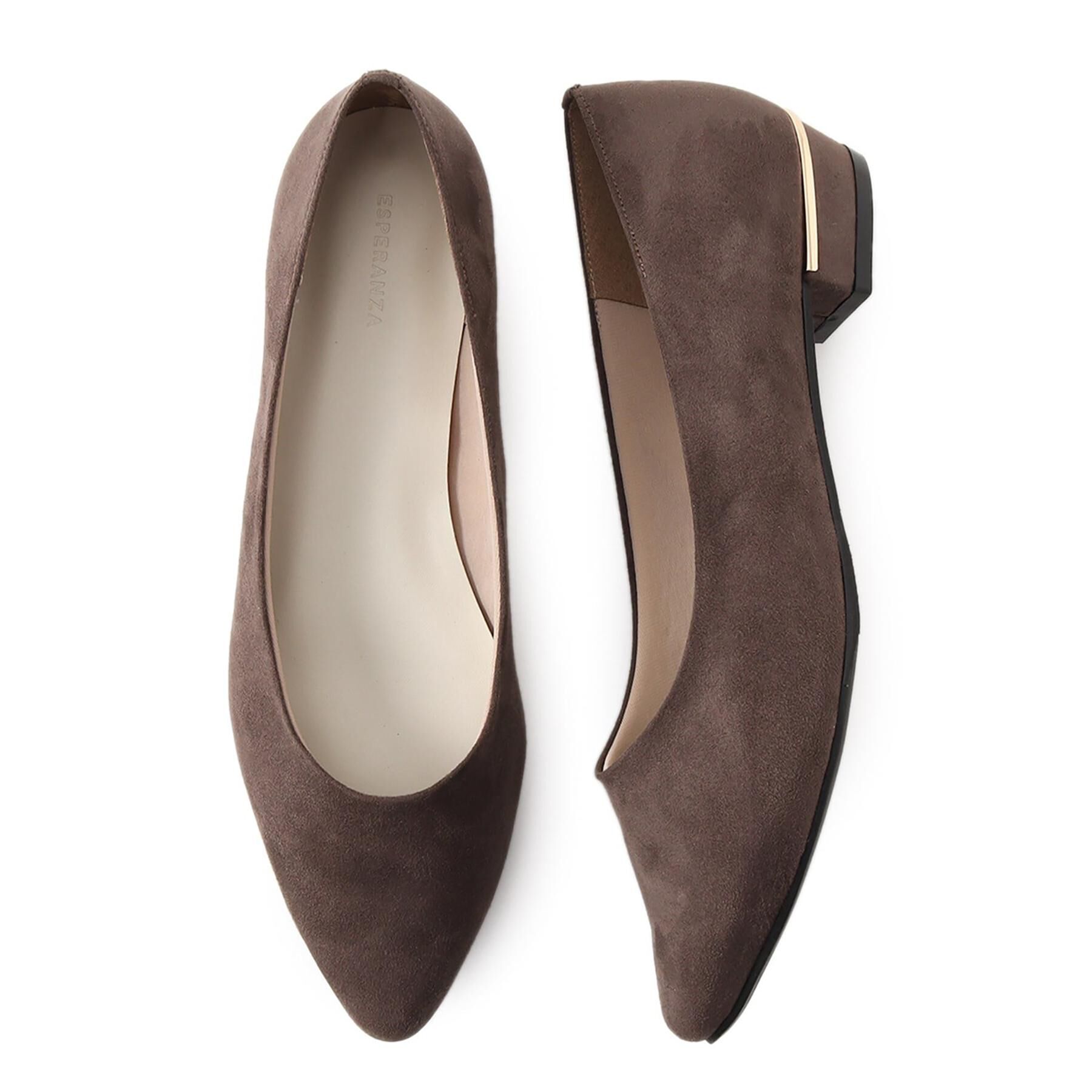 ESPERANZA「《定番》晴雨兼用クッションフラットパンプス」|パンプス|