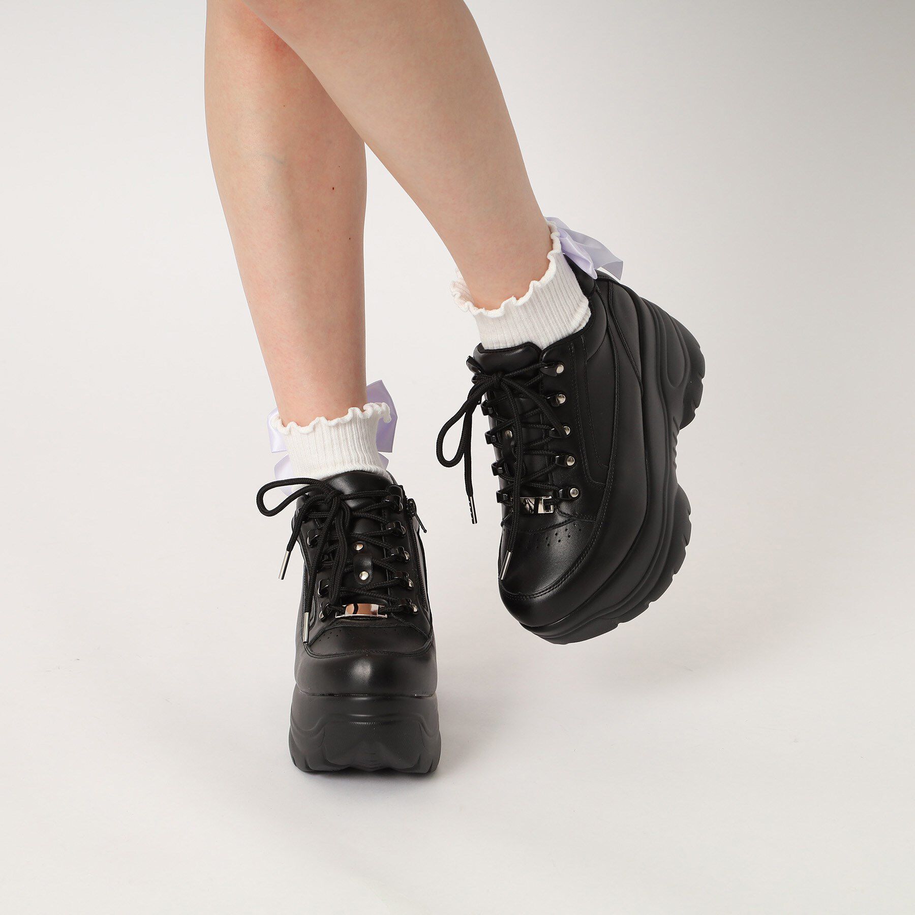 csT&P「＼脱ぎ履きしやすい／ファスナー付厚底スニーカー」|スニーカー|